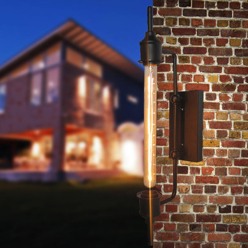 BowLift | Metallic Linear Small Wall Lamp 1 Light Modern Stylish Wall Light in Black for the Front Door