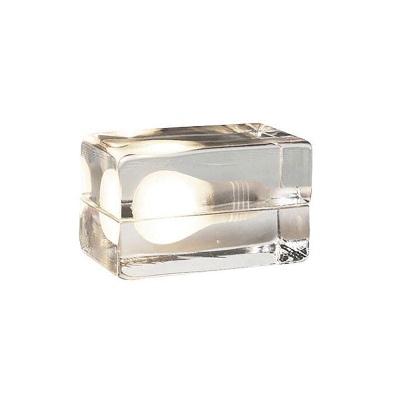 BowLift | BrightCube – Minimalistic Table Lamp with Transparent Glass Cube
