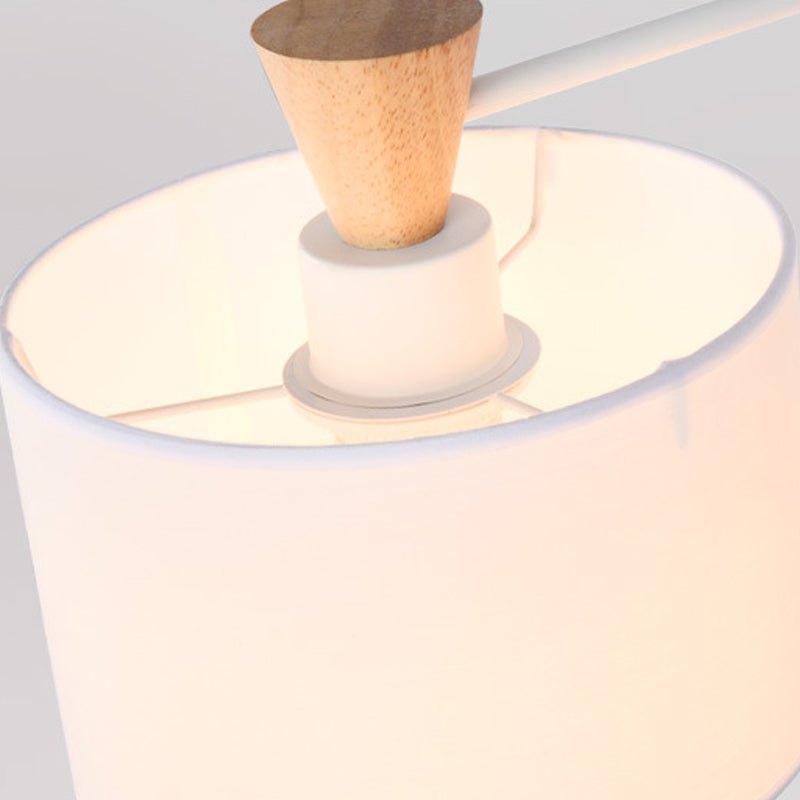 BowLift | Drum Wall Lamp Sconce Modernism Fabric 1 Light Sconce Light in Black/White for Living Room