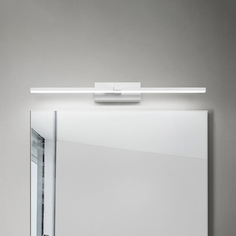 BowLift | Iron rod makeup mirror light simplicity black/white LED wall lamp for bathroom, 16/19.5/23.5 inches long