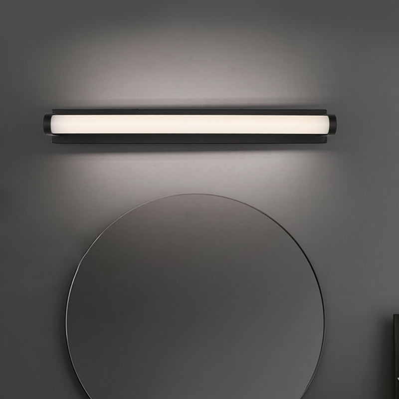 BowLift | 16"/20"/24" L Bathroom LED Wall Lamp Minimalism Black Wall Light with Tubular Acrylic Shade
