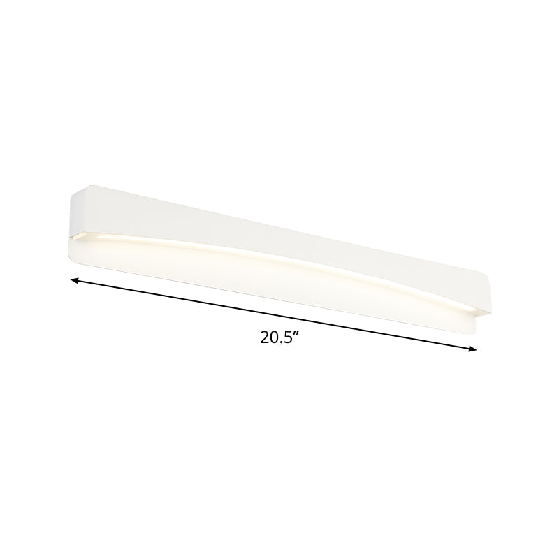 BowLift | 16.5"/20.5"/24.5" L LED Bathroom Vanity Light Modernism White Surface Wall Light with Rectangular Metal Shade