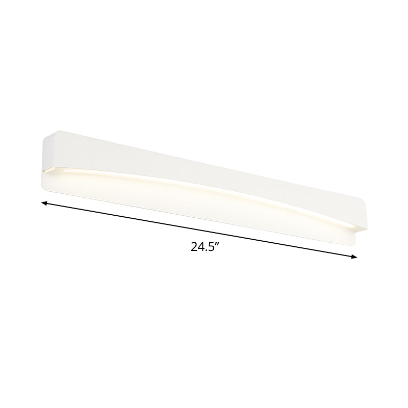 BowLift | 16.5"/20.5"/24.5" L LED Bathroom Vanity Light Modernism White Surface Wall Light with Rectangular Metal Shade