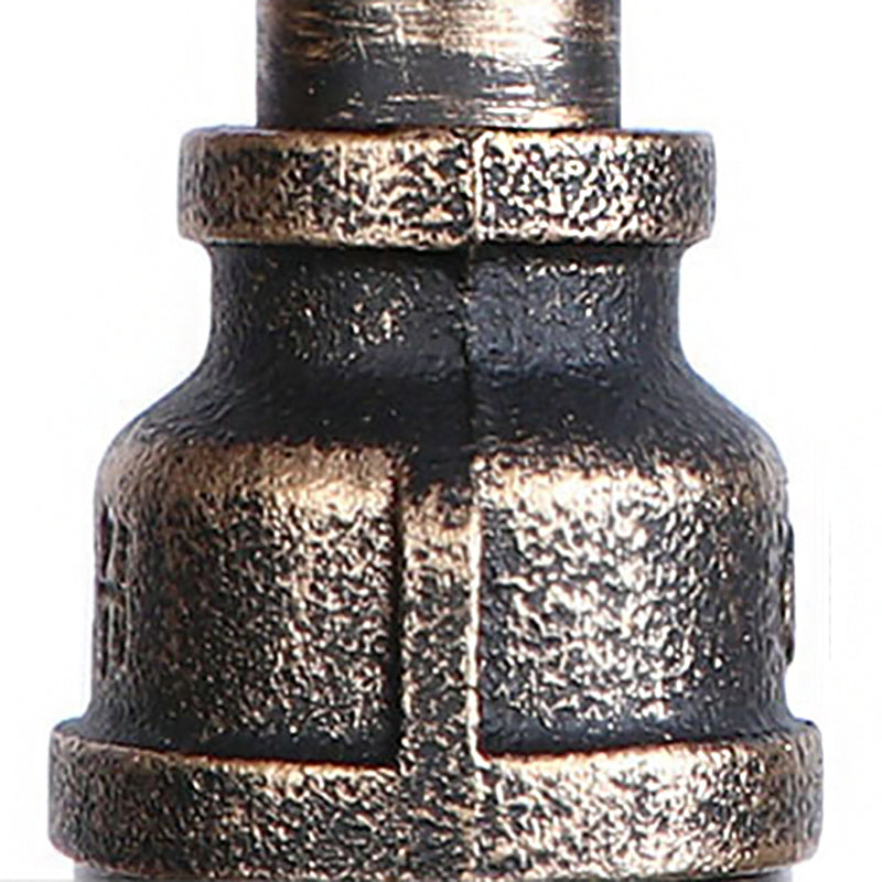 BowLift | 2 Heads Wall Lamp Fixture with Pipe Forged Iron Shade Rustic Style Living Room Wall Lamp Light in Aged Bronze