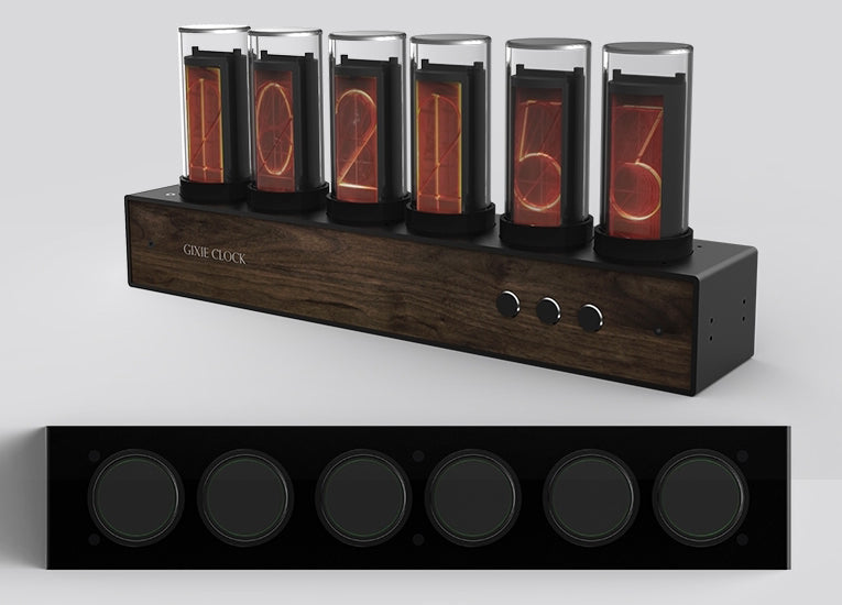 BowLift | DIY Solid Wood Glow Tube 6-Bit Digital Clock with 7 Modes, Magnetic Design, Adjustable Color and Precise Timing, The Best Handmade Gift for Him or Her
