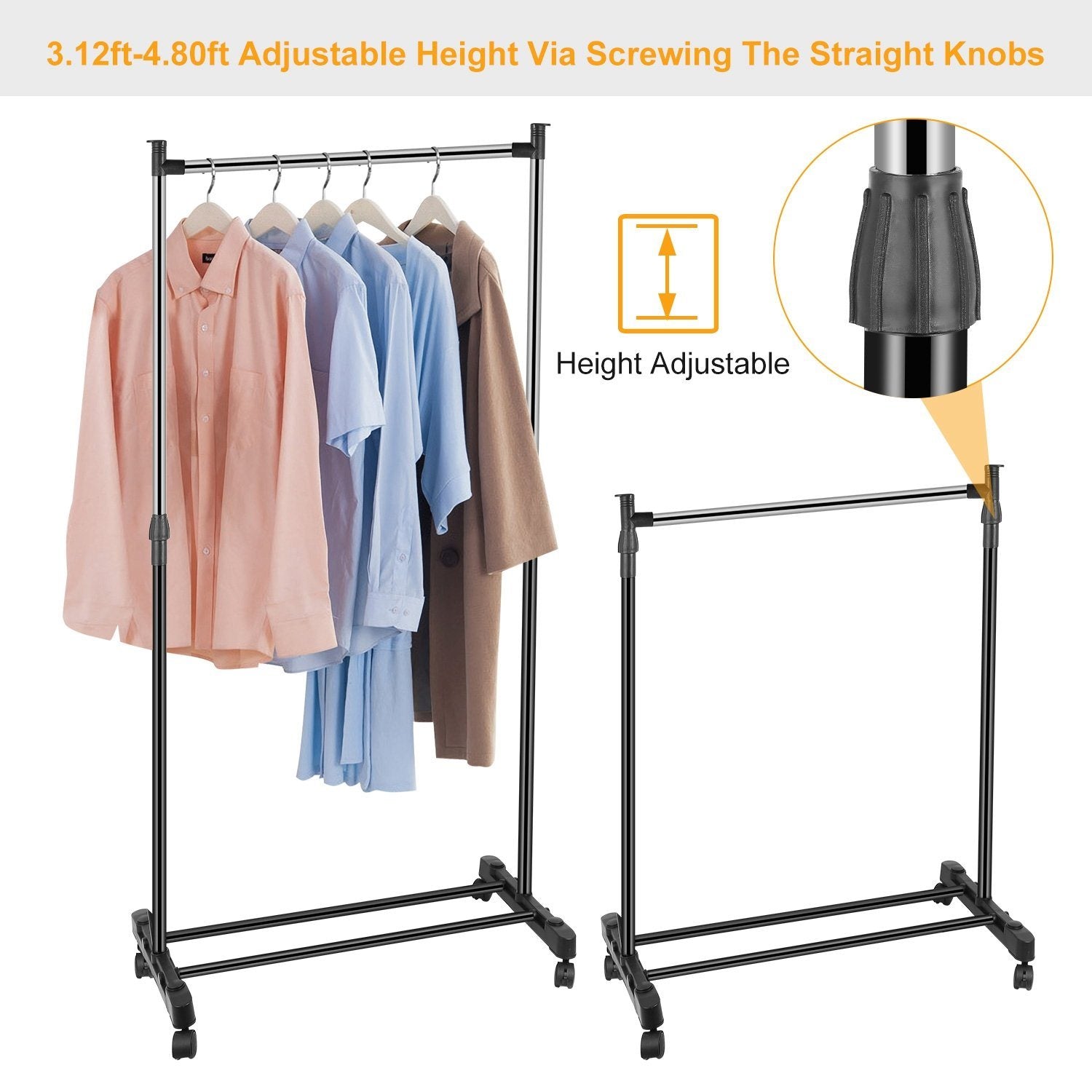 BowLift | 15 kg./33 lbs. height-adjustable clothing rack