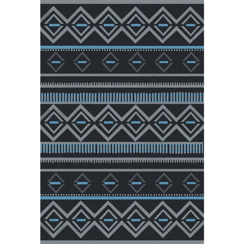 BowLift | Warmer Brown Americana Tribal Rug Striped Geometric Polyester Pet Friendly Stain Resistant Area Rug for Accent Area
