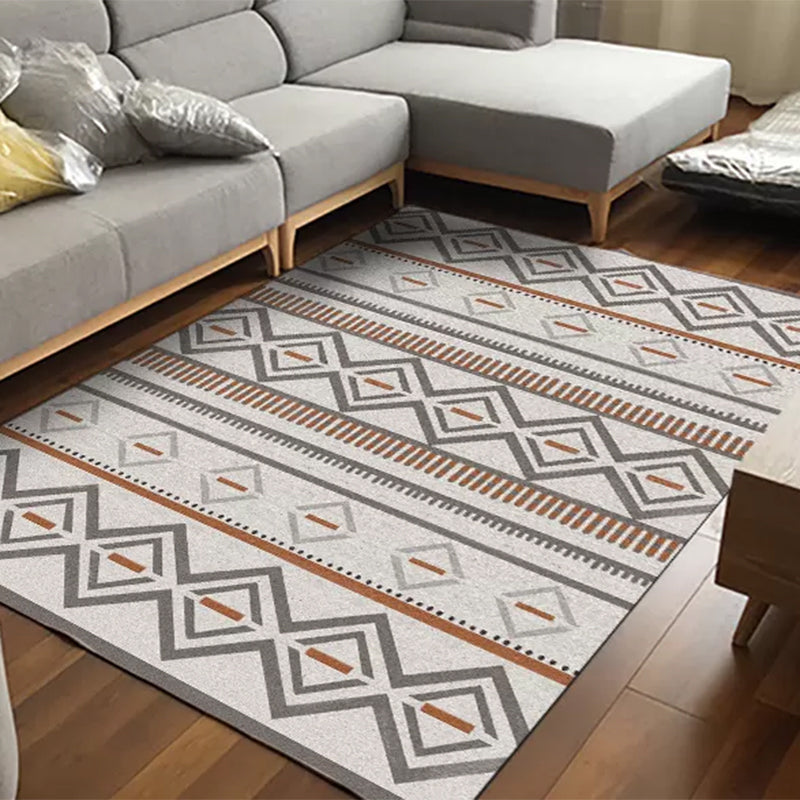BowLift | Warmer Brown Americana Tribal Rug Striped Geometric Polyester Pet Friendly Stain Resistant Area Rug for Accent Area