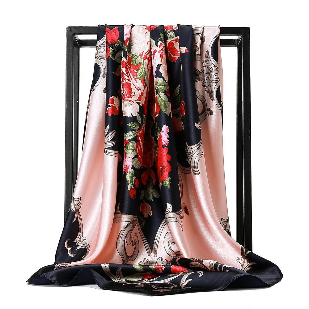 BowLift | Large square scarf Simulation silk scarf All-match scarf Scarf
