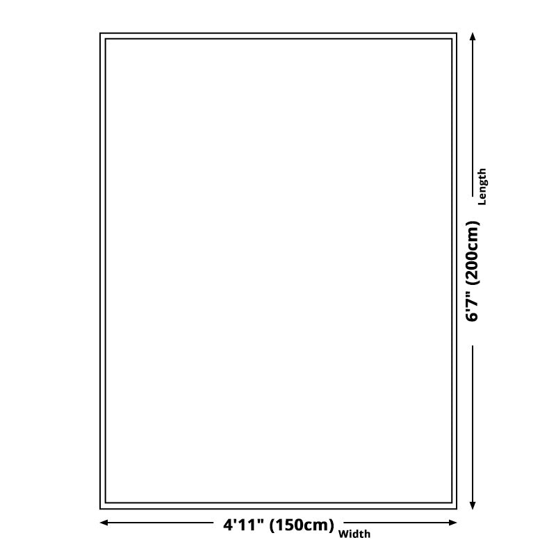 BowLift | Gray Bedroom Carpet Novelty Color Block Irregular Shape Pattern Area Rug Polyester Anti-Slip Bottom Washable Rug