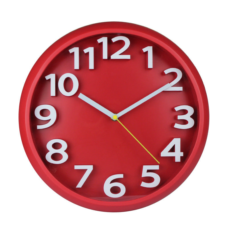 BowLift | 3D Large Number Silent Wall Clocks 12.5 Inch Battery Operated