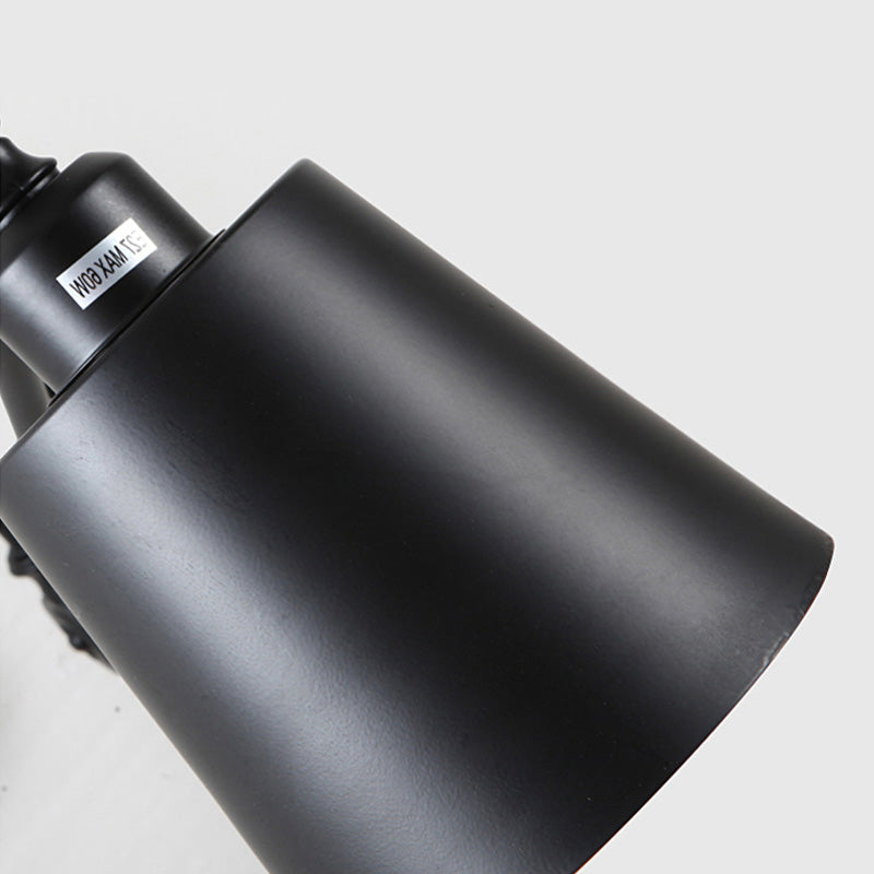 BowLift | 1 Light Metal Wall Lamp Contemporary Black/Rust Colored Tailored Bedroom Wall Lamp Sconces with Adjustable Arm