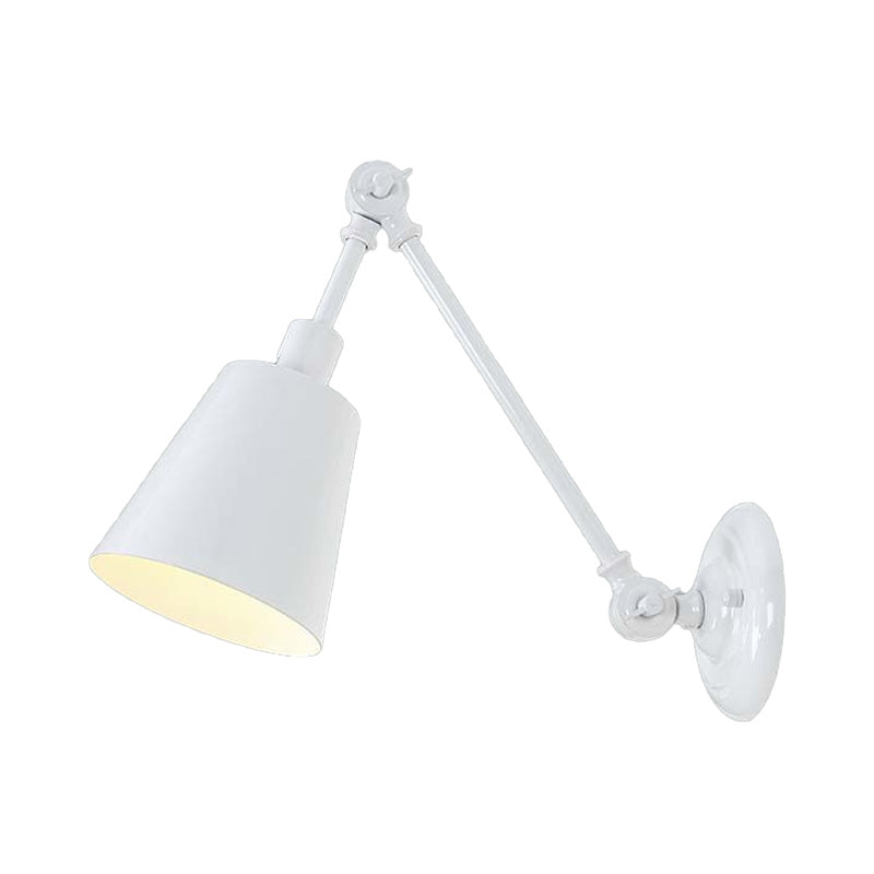 BowLift | 1 Light Metal Wall Lamp Contemporary Black/Rust Colored Tailored Bedroom Wall Lamp Sconces with Adjustable Arm