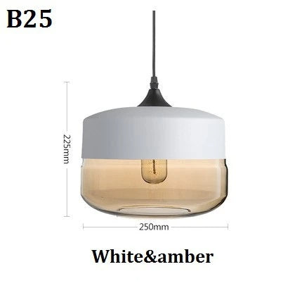 BowLift | EternaGlow Pendant Light made of Glass and Wood | Elegant Design for Your Home