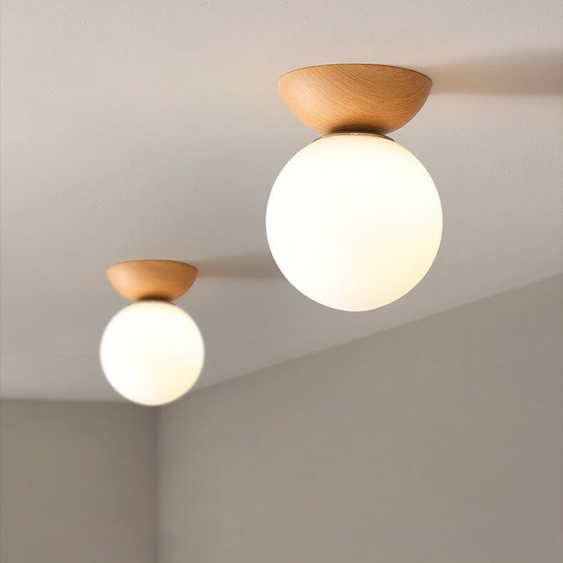 BowLift | Hikari Japanese LED Ceiling Light – Minimalist Wooden Frame Zen Lamp