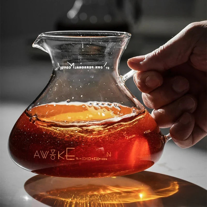 15oz Glass Pour Over Coffee Server Heat-Resistant Drip Brewing Carafe | Bowlift