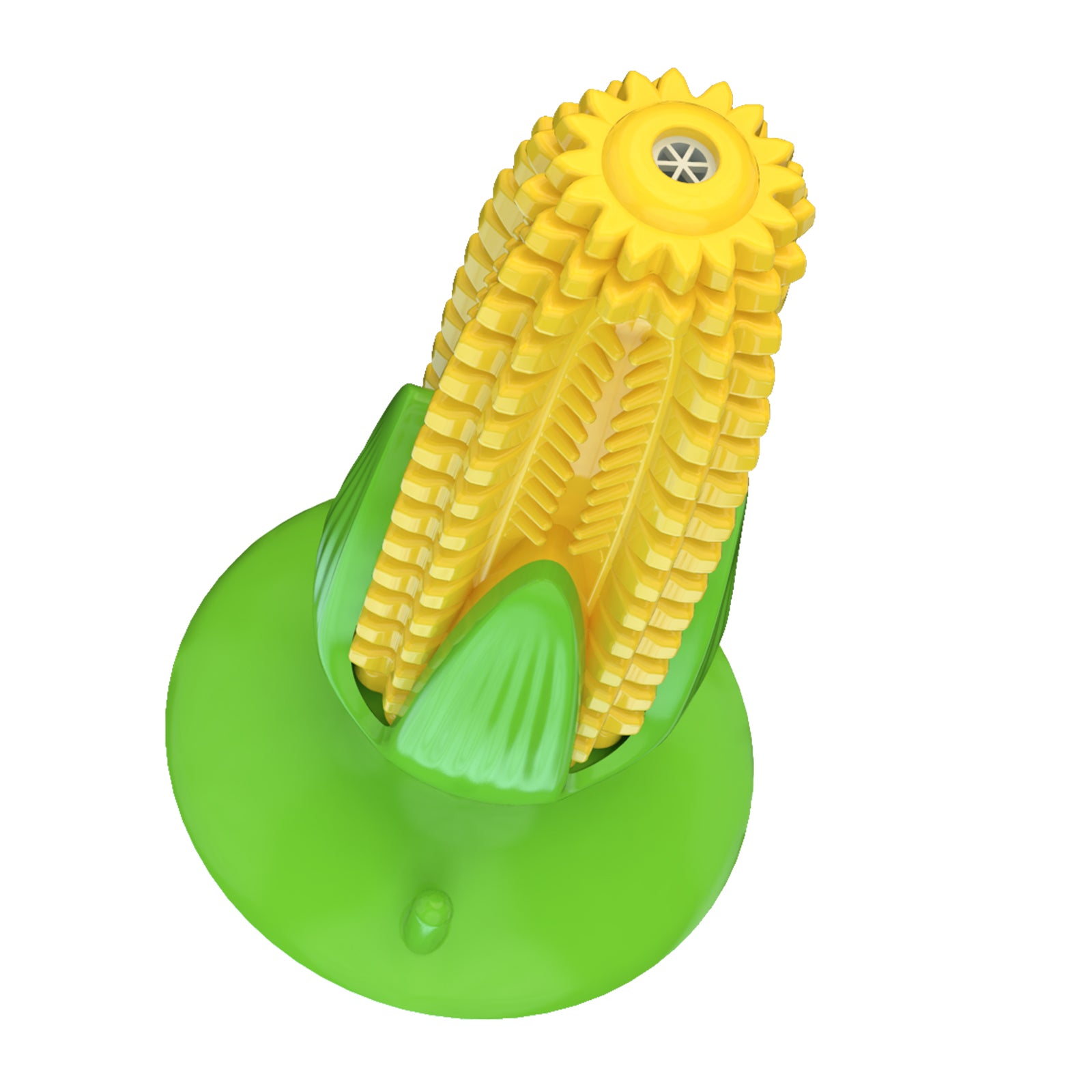 Suction Cup Corn Toy – Sound & Dental Chew Ball for Dogs