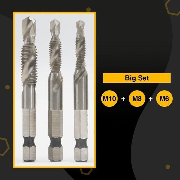 BowLift | 3/6 Pcs Thread Tap Drill Bits Set