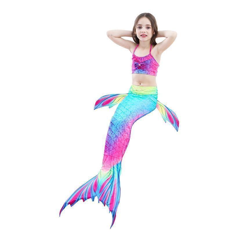 BowLift | Girls Mermaid Tail Kids Swimsuit Bikini Set