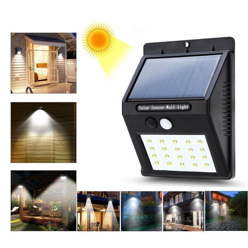 BowLift | 20 LED Solar Lamps Outdoor, Super Bright Wall Lamp with Motion Sensor