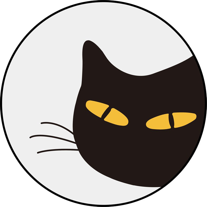 BowLift | Gray Children's Room Rug Children Animal Cat Funny Facial Expression Pattern Area Rug Polyester Stain Resistant Rug