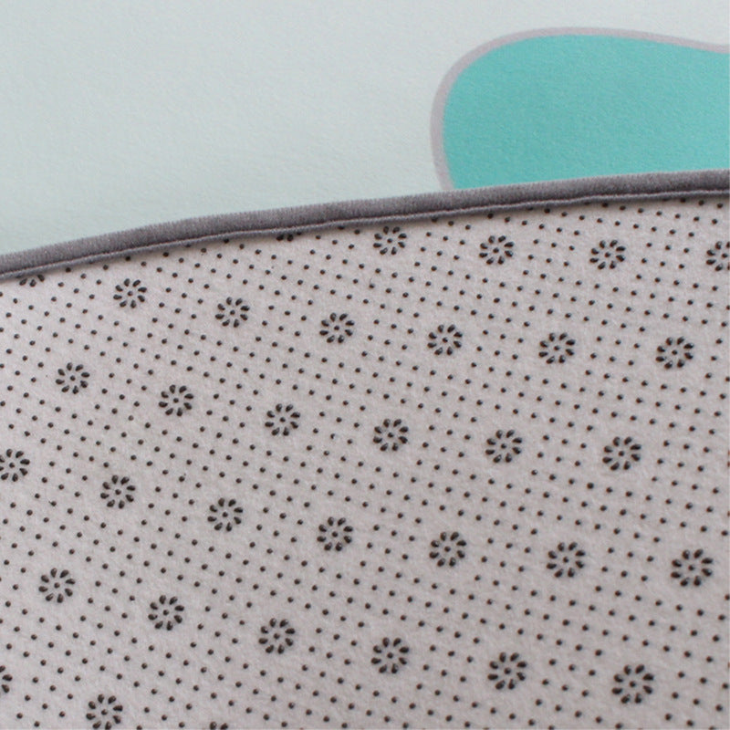 BowLift | Stylish Kids Rug in Yellow and Green Animal Horse Whale Panda Pattern Rug Polyester Non-Slip Back Carpet for Children's Room