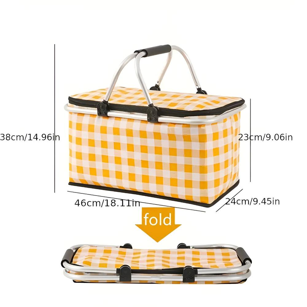 BowLift | Foldable Checkered Picnic Basket