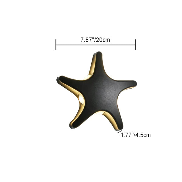 BowLift | Contemporary Simplicity Aluminum Starfish Design LED Waterproof Wall Lantern Lamp for Outdoor Terrace