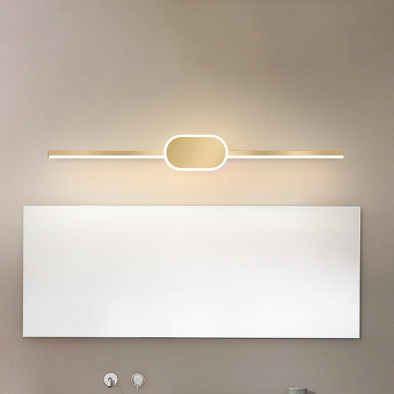 BowLift | 16"/23.5"/31.5" W Linear Wall Light Simple Style Metal LED Gold Wall Mounted Lighting Unit
