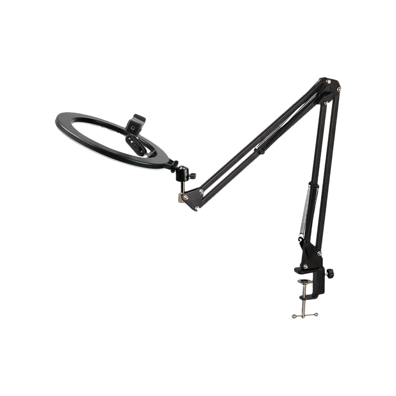 BowLift | Swivel Arm Metal USB Mirror Lighting Modern Style Black Portable LED Fill Light with Circular Shade