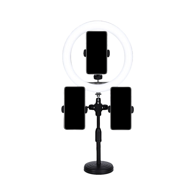 BowLift | Minimal LED Mirror Lamp Black Version Round USB Fill Flash Light with Metallic Shade