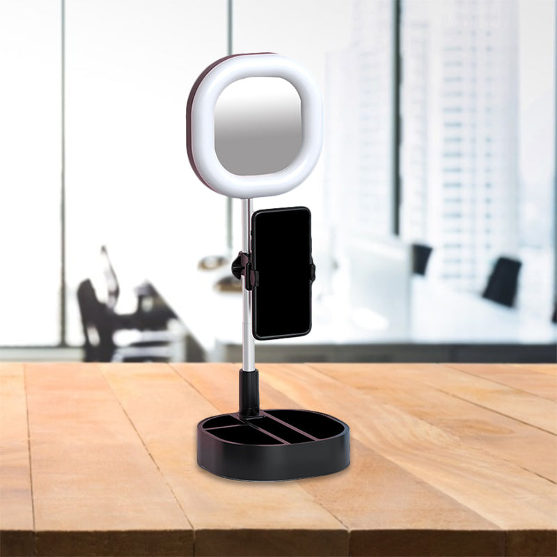 BowLift | Square LED Mirror Light Simple Style Metallic Black/Pink/Blue Finish Fill Light with USB Connection