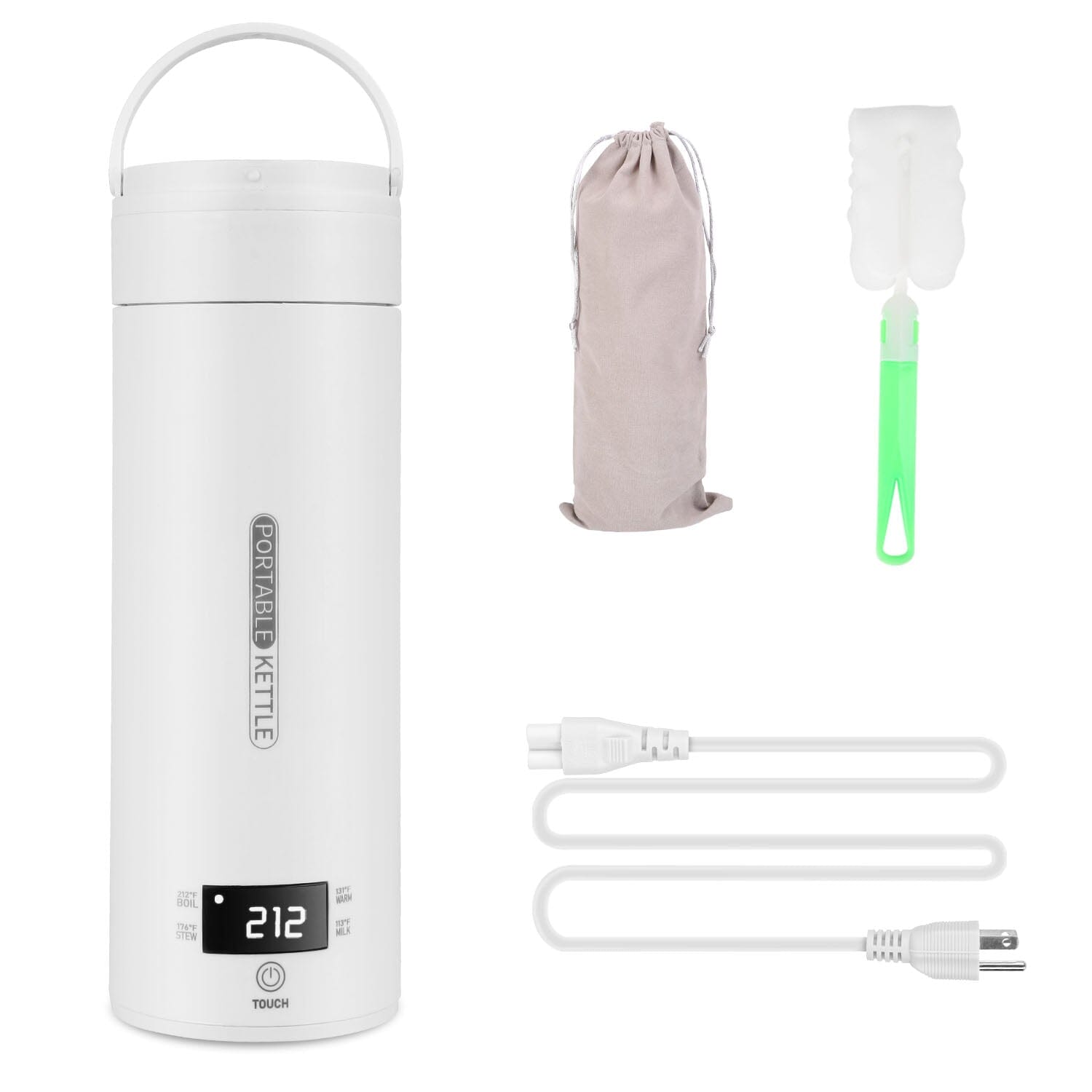 BowLift | 17Oz Stainless Steel Travel Electric Kettle with 4 Temperature Presets