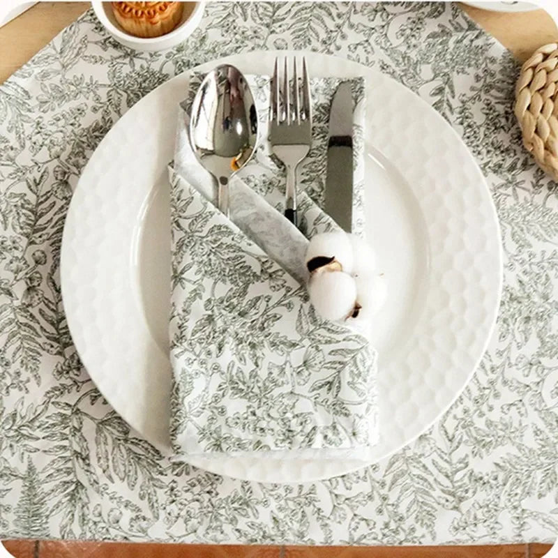 18" Cotton Flower Print Placemat Kitchen Table Dinner Napkin | Bowlift