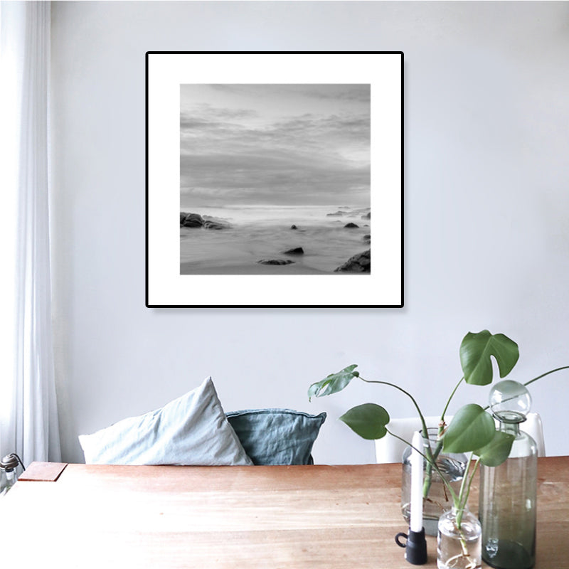 BowLift | Dark Photography Seascape Art Print Textured Contemporary Living Room Furniture Wall Decor
