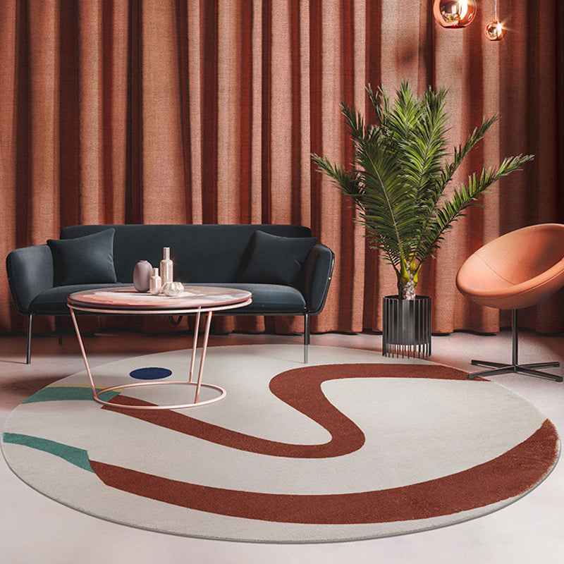 BowLift | Green and White Abstract Carpet Polyester Modern Carpet Pet Friendly Washable Non Slip Runner for Living Room