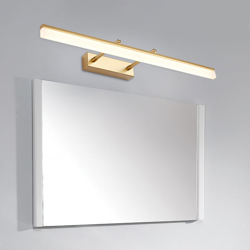 BowLift | Linear Acrylic Wall Lamp Modernism 16"/19.5" L LED Gold Wall Lighting in Warm/White Light