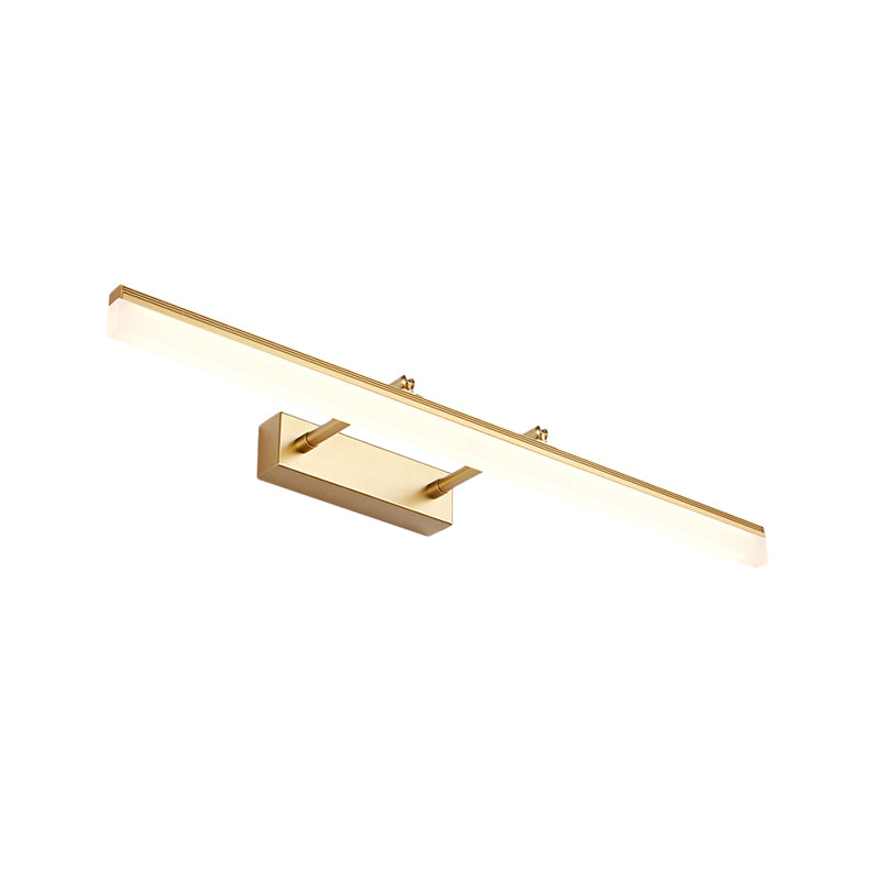 BowLift | Linear Acrylic Wall Lamp Modernism 16"/19.5" L LED Gold Wall Lighting in Warm/White Light