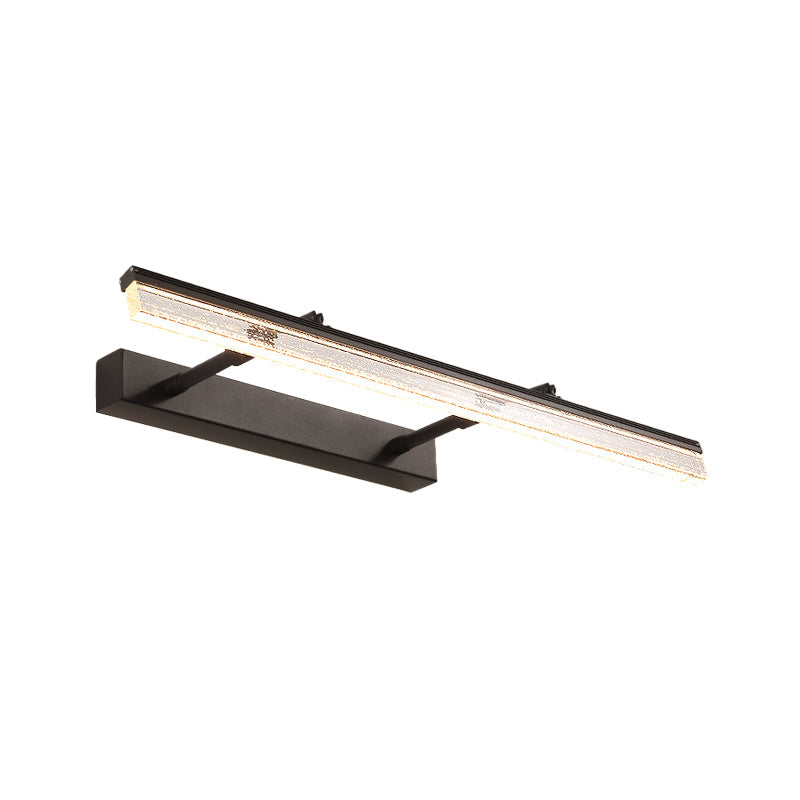BowLift | Modern black double arm LED wall mounted lamp with warm/white light for a tube metallic wall mirror lighting
