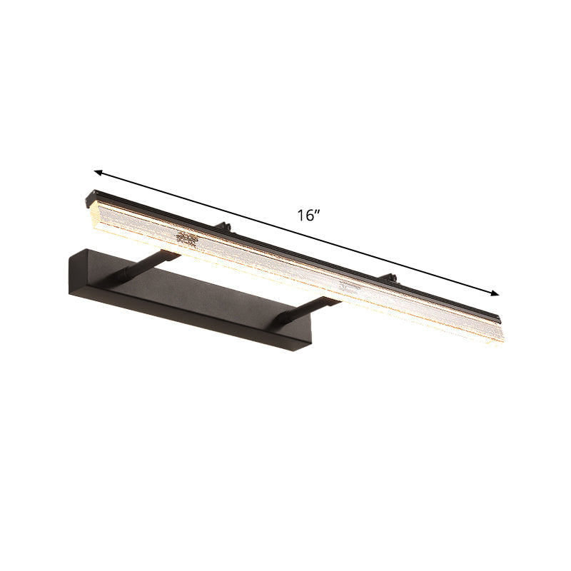 BowLift | Modern black double arm LED wall mounted lamp with warm/white light for a tube metallic wall mirror lighting