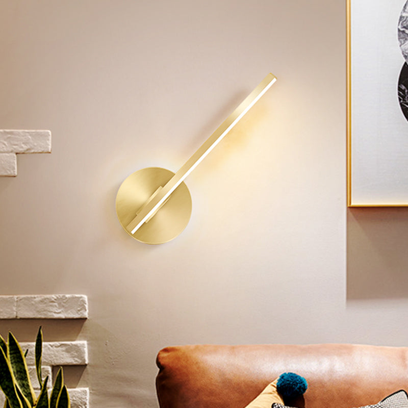 BowLift | Gold Tube/Stick Wall Lighting Ideas Simple Aluminum LED Wall Lamp for Boys Nightstand