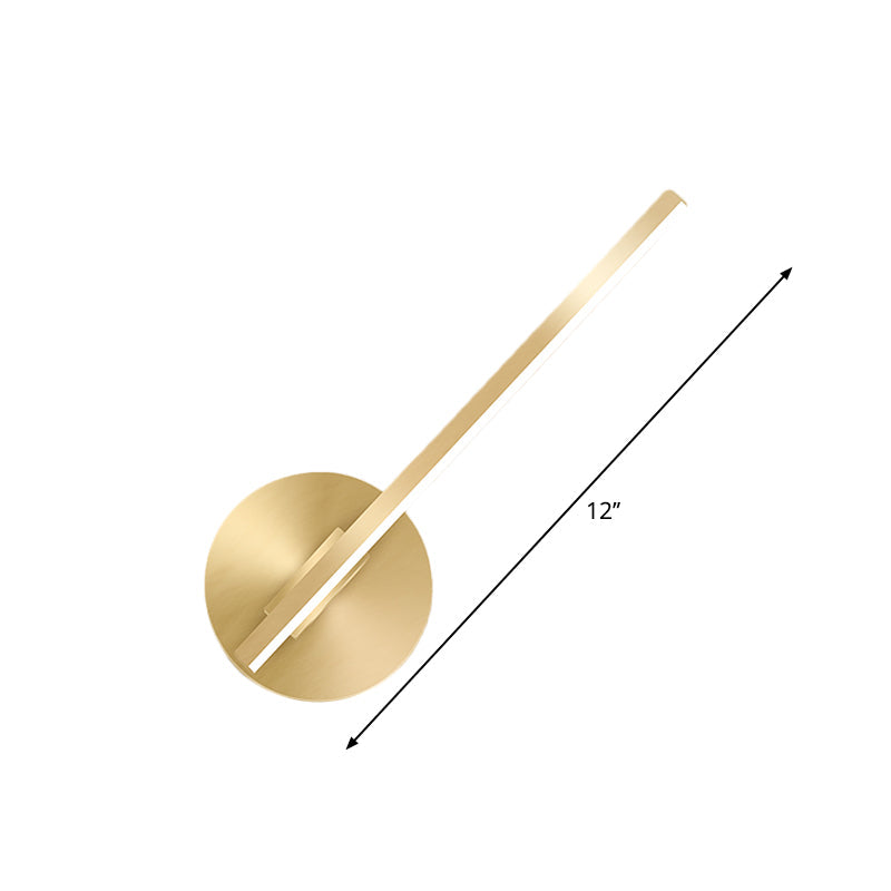 BowLift | Gold Tube/Stick Wall Lighting Ideas Simple Aluminum LED Wall Lamp for Boys Nightstand