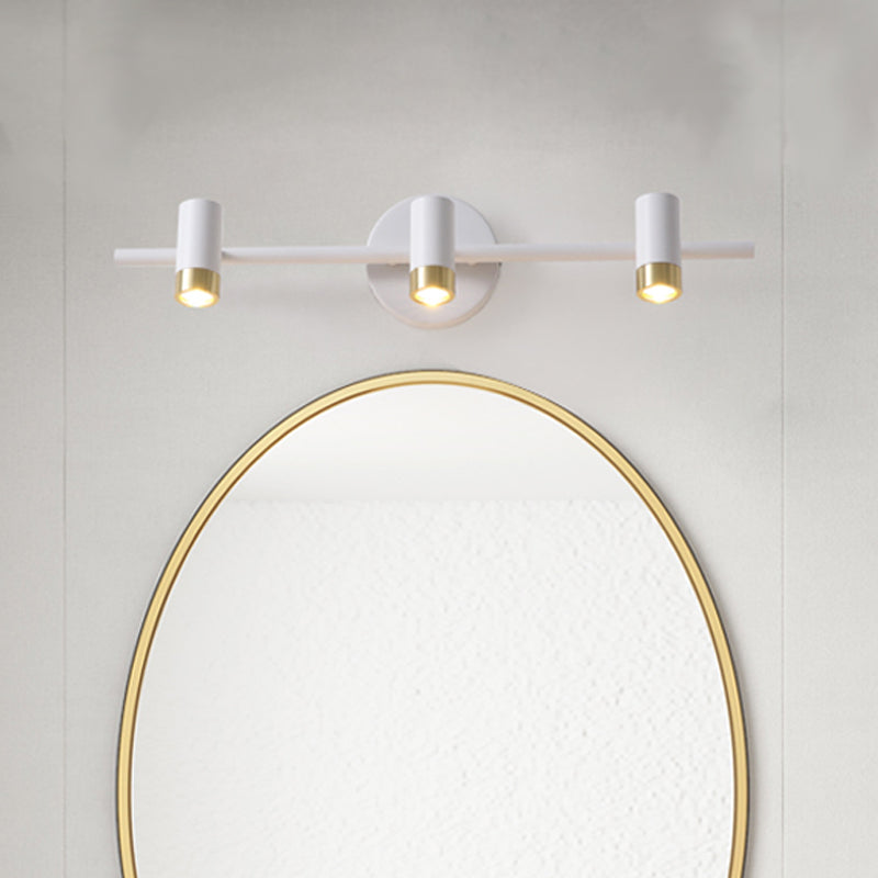 BowLift | 3-Arm Wall Mounted Light Fixture Minimalism Metal 3 Heads Bathroom Mirror Light in White
