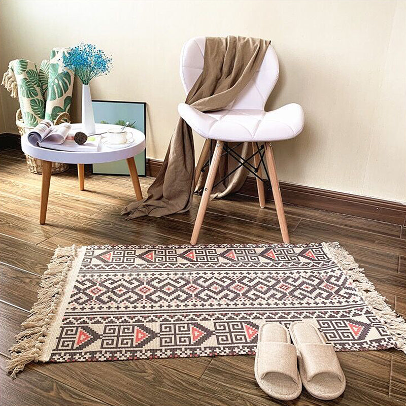 BowLift | Eunique Tribal Pattern Rug Multicolored Southwestern Rug Cotton Washable Non-Slip Pet-Friendly Rug for the Living Room