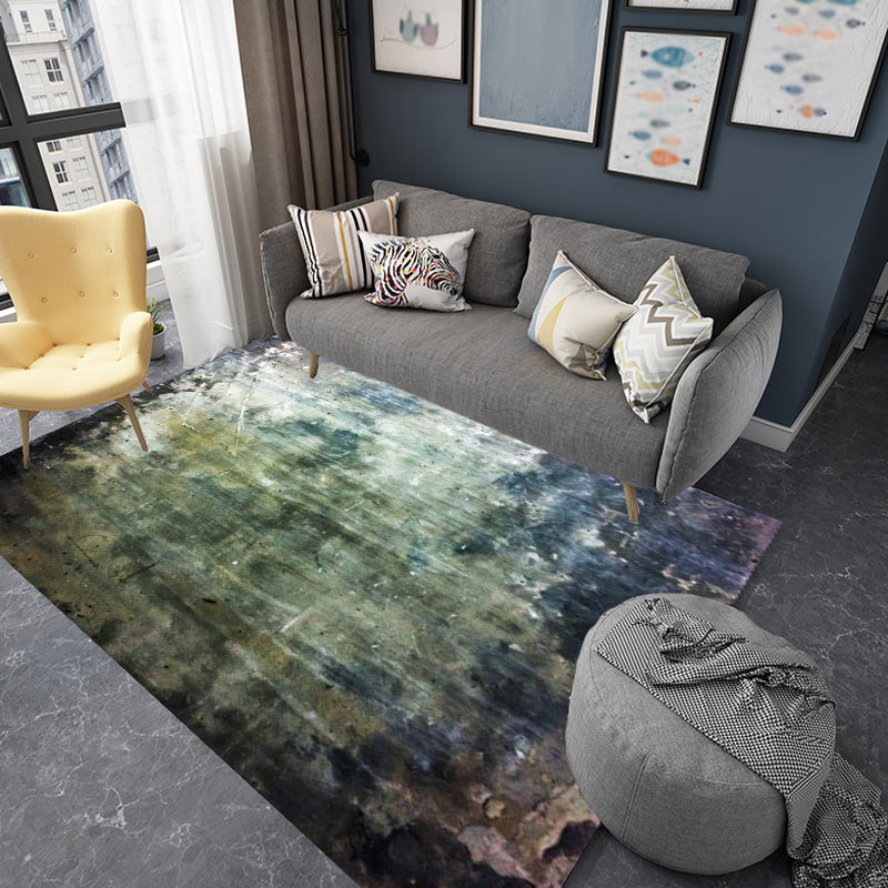 BowLift | Dark Grey Industrial Carpet Polyester Abstract Pattern Carpet Pet Friendly Non-Slip Washable Rug for Living Room