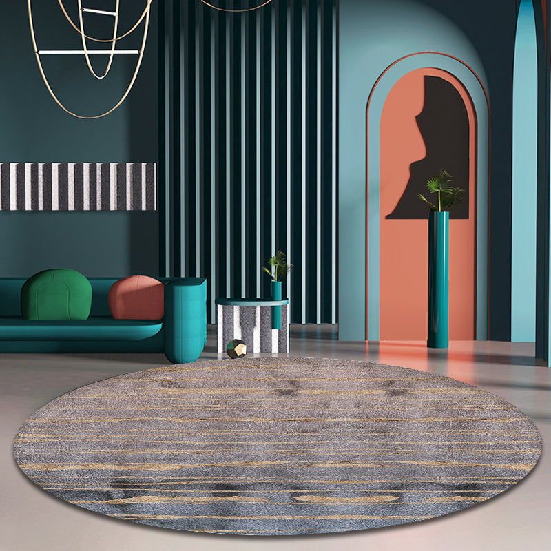 BowLift | Gray abstract rug polypropylene Shabby Chic rug washable non-slip backing rug for the living room