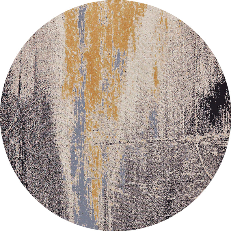 BowLift | Gray abstract rug polypropylene Shabby Chic rug washable non-slip backing rug for the living room