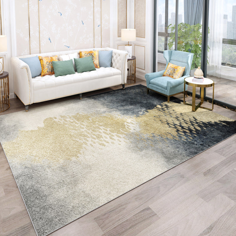 BowLift | Funky Abstract Rug Multicolored Industrial Carpet Polyester Machine Washable Non-Slip Pet-Friendly Rug for Living Room