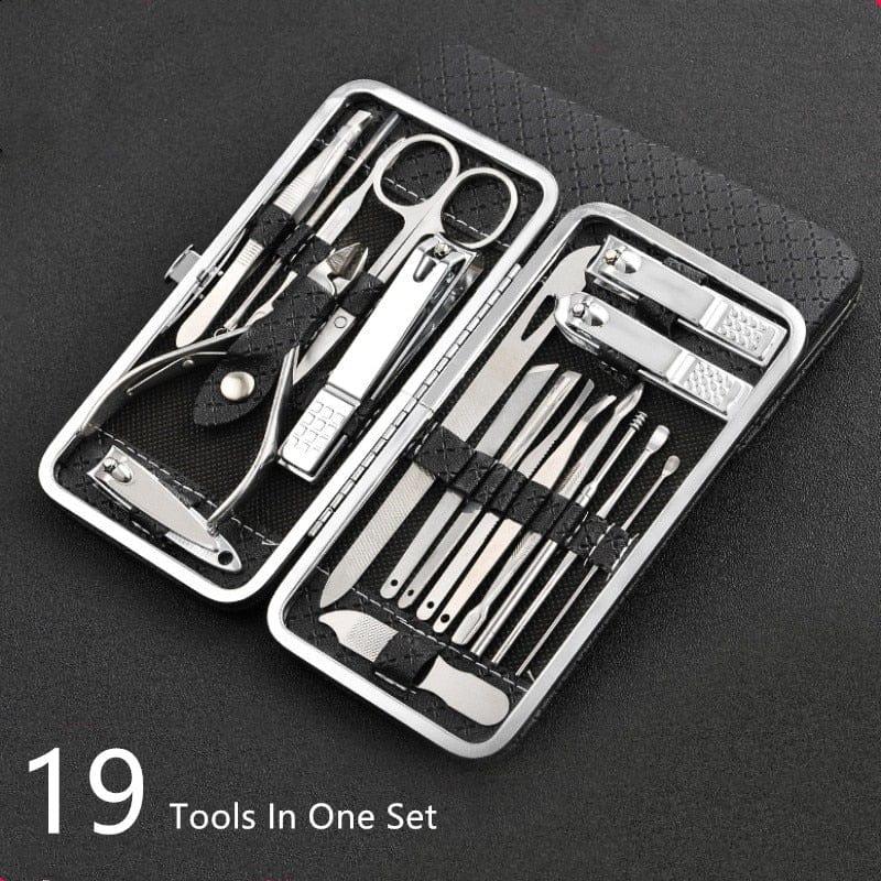 BowLift | 19 in 1 Stainless Steel Manicure Set Nail Clipper Kit