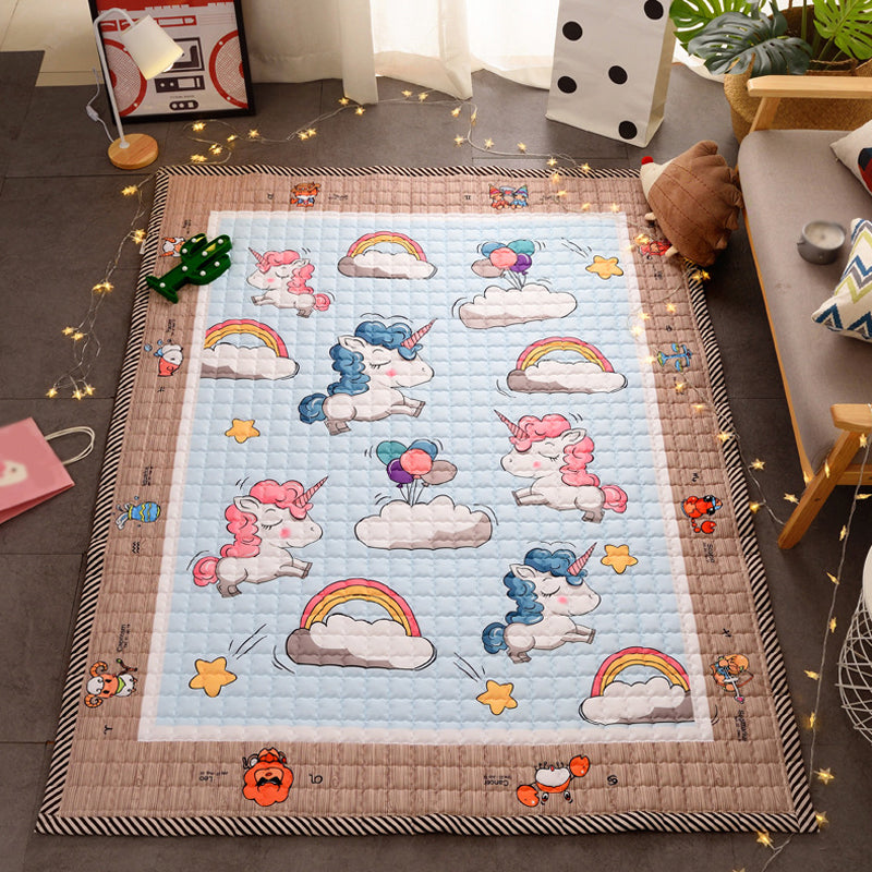BowLift | Cute Cartoon Rug Bright Color Animal Indoor Rug Washable Non-Slip Area Carpet for Daycare